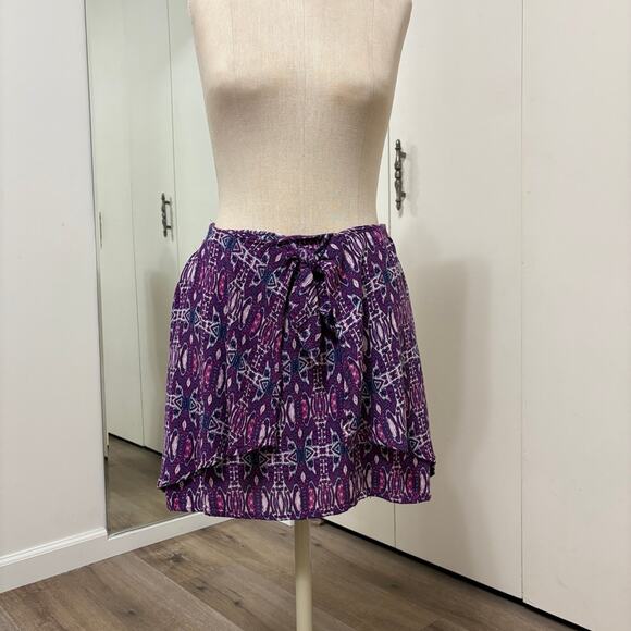 Xhilaration Purple Geometric Bohemian Pattern Mini Woman's Skirt Medium - Picture 1 of 5